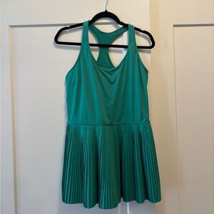lululemon athletica Teal Pleated Racerback Dress